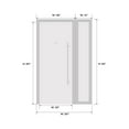 thumbnail image 5 of Front Exterior Prehung Metal-Plastic Door Frosted Glass | Manux 8111 Walnut | Side Sidelite Transom | Office Commercial and Residential Doors Entrance Patio Garage 48 x 80 (W36+12x80) Left-hand, 5 of 5