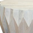 thumbnail image 5 of HomeRoots 579997 32 in. Off White Solid Wood Round Block Coffee Table, 5 of 5