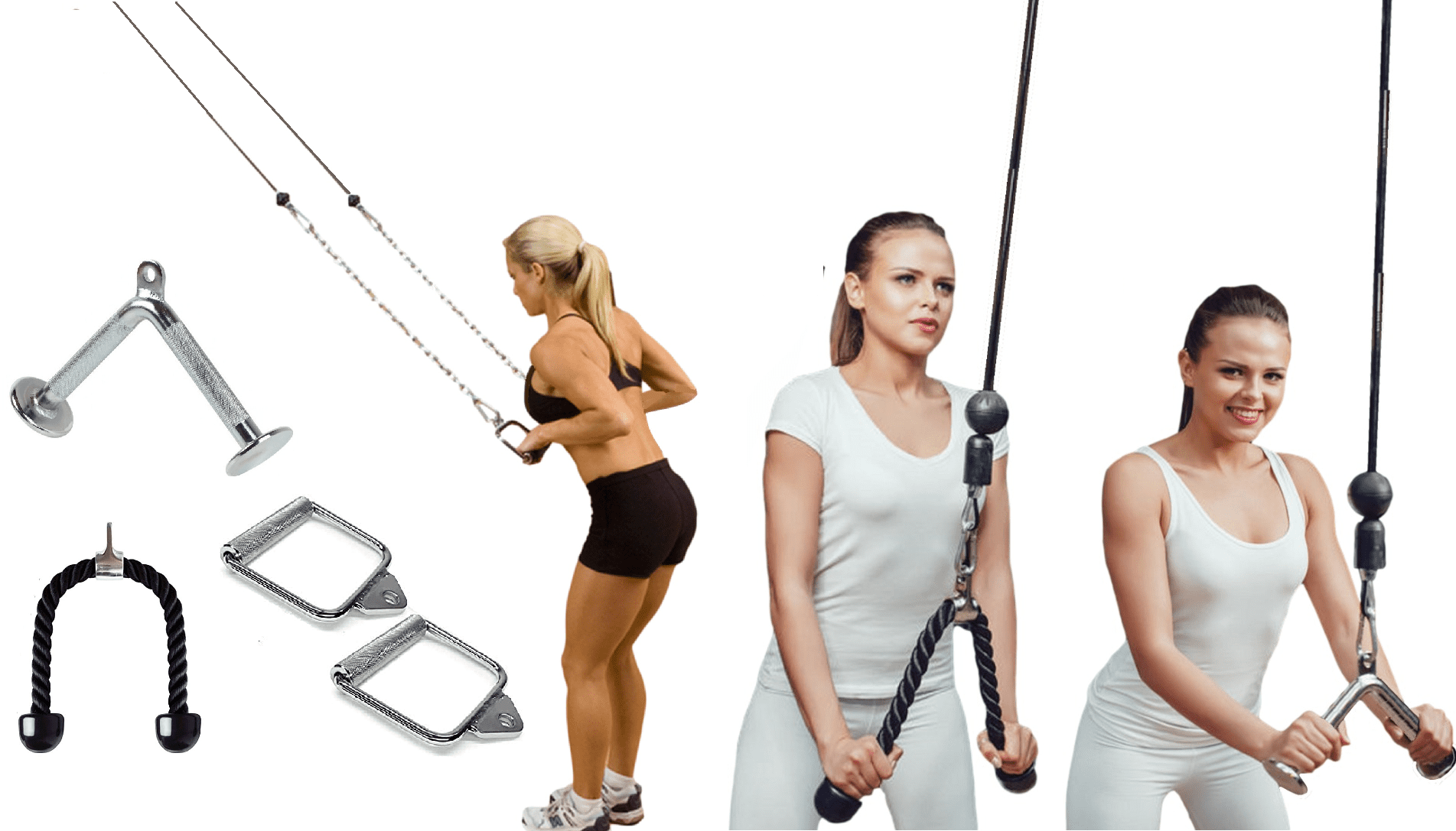 Weight Machine Accessories V Handle with Rotation Tricep Rope Rotating Bar V-Shaped Bar Home Gym Fitness Tricep Press Down Cable Machine Attachment LAT Pulldown Attachment 