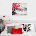 thumbnail image 4 of Nawypu  Traditional Chinese Painting Pink Plum Blossom Canvas Wall Art Modern Black and White Landscape Artwork, 4 of 4