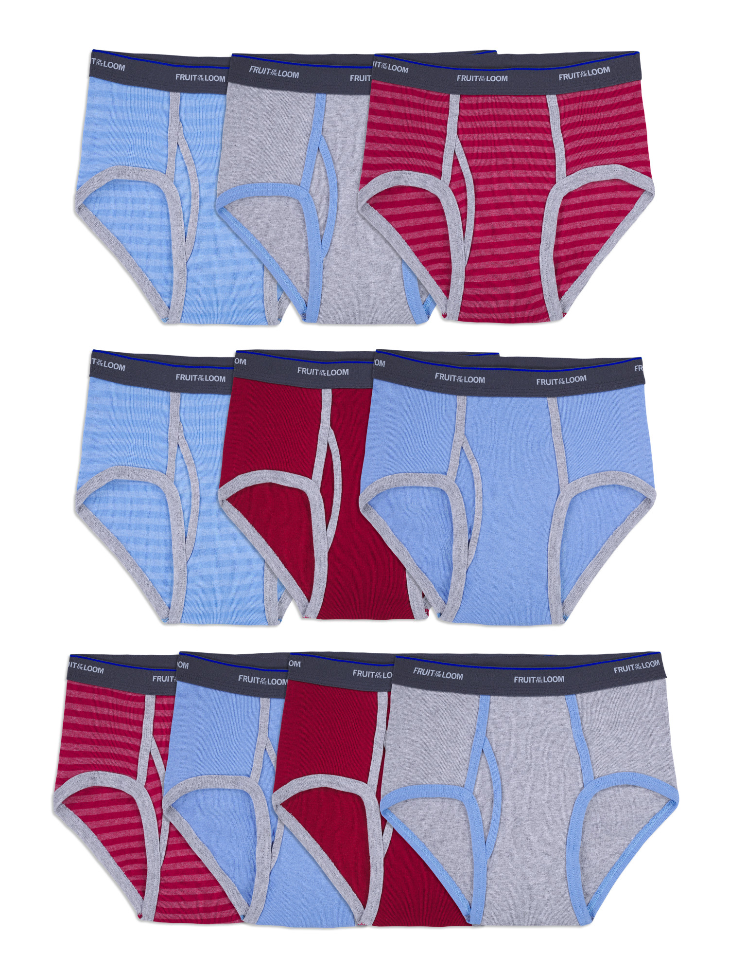 Fruit of the Loom Boys Underwear, 10 Pack Assorted Fashion Briefs, Sizes S- XL - Walmart.com Fruit of the Loom Boys Underwear, 10 Pack Assorted Fashion Briefs, Sizes S- XL - Walmart.com