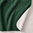 thumbnail image 2 of Better Homes & Gardens Faux Wool Couch Throw Blanket with Faux Fur Reverse, Pine Green, 50 x 72 in, 2 of 5