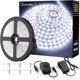 thumbnail image 2 of Onforu Tira de luces LED blancas, cinta de luz LED regulable de 16.4 pies, tira de luz blanca de luz diurna de 6000 K, luz de espejo de tocador flexible de 300 LED, luz de cuerda de cinta de 5 m 12 V, 2 of 3