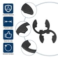 thumbnail image 3 of Uxcell 450 Pcs E-clip External Retaining Rings, Manganese Steel Snap Ring Kit, Black, 3 of 6