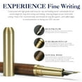 thumbnail image 3 of STONEGO Handcrafted Wood Fountain Pens - Elegant Vintage Design with Medium Nib, Includes 4 Ink Cartridges and Refillable Ink Converter, Perfect for Writing, Gifting, and Office Use, 3 of 7