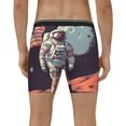 thumbnail image 4 of Salouo Astronaut With American Flag Pattern Men's Boxer Briefs, Soft & Breathable Underwear Elastic Waistband Briefs for Men,1-Pack, 4 of 7