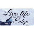 thumbnail image 1 of Live Life on the Edge Metal License Plate, 1 of 1