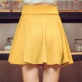 thumbnail image 3 of Aofany Women Plus Size Pleated Skirt Casual Fashion Solid Color Mini Skirt High Waist Knitting Cotton Short Skirt, 3 of 3