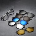 thumbnail image 3 of OUTAD Five-piece Polarized Sunglasses Magnetic Clip-on Eyeglass Lens Magnetic Clips Set 2202PC glasses frame, 3 of 4