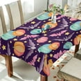 thumbnail image 3 of Coolnut Halloween Colorful Pumpkins Rectangle Tablecloth 54x54In,Dinner Table Cover for Outdoor & Indoor Patio, Picnic, BBQ, Holiday Party Halloween Decoration, 3 of 7