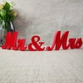 thumbnail image 3 of Mr. & Mrs. Letters-Decoración de mesa de boda, letras de madera Rojas, señales de Mr & Mrs. Rojas independientes para mesa de corazón, 3 of 3