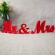 thumbnail image 3 of Mr. & Mrs. Letters-Decoración de mesa de boda, letras de madera Rojas, señales de Mr & Mrs. Rojas independientes para mesa de corazón, 3 of 3