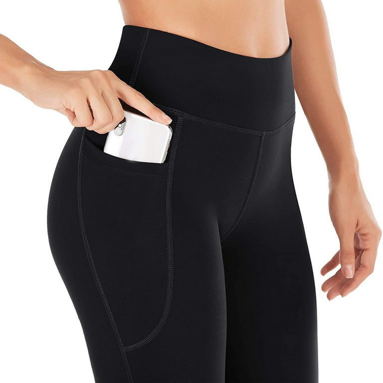 VITALINOVO Women Flare Leggings with Pockets Bootcut High Waisted Yoga Pants  Tummy Control Gym Workout Work Pants Bootleg Pants - AliExpress