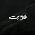 thumbnail image 3 of Womens 925 Sterling Silver Figure 8 Infinity Ring, Elegant Design, Pure Silver Metal, Fashion Jewelry for Everyday Wear, 3 of 5