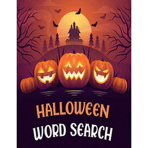 Halloween Word Search : Large Print Word Search Book With Included Answer Keys (Paperback)