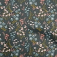 thumbnail image 1 of oneOone Velvet Gray Fabric Floral Craft Projects Decor Fabric Printed By The Yard 58 Inch Wide, 1 of 4