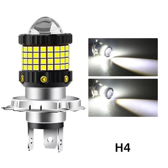 yaaqii H4 BA20D Led Motorcycle Headlight 3000LM 85LED 12-80V 15W High/low Beam Red Bule