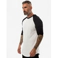 thumbnail image 2 of Fashion Raglan | RG3000 | White & Black | Large, 2 of 4