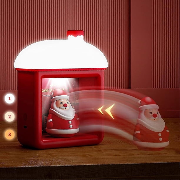 Night Lights For Kids Room, Bedside Lamp With Usb Port, Light-up House With 3d Santa Claus Doll Deco