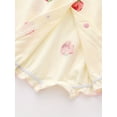 thumbnail image 4 of WIBACKER 100% Cotton Newborn Baby Girl Snap-up Rompers, 0-18M,Ruffle Sleeve Infant Summer Strawberry Jumpsuit, 4 of 12