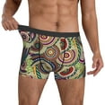 thumbnail image 3 of Men's Boxer Briefs, Colorful Mandala Spiral Pattern Soft Comfy Mens Underwear Boxer Briefs Breathable With Widen Waist, 3 of 7