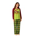 thumbnail image 2 of Onlypjs Family Christmas Pajamas Matching Sets, Merry Christmas Raglan Tops with Plaid Pants, Holiday Lounge Sets for Couples, Women and Men, 2 of 5