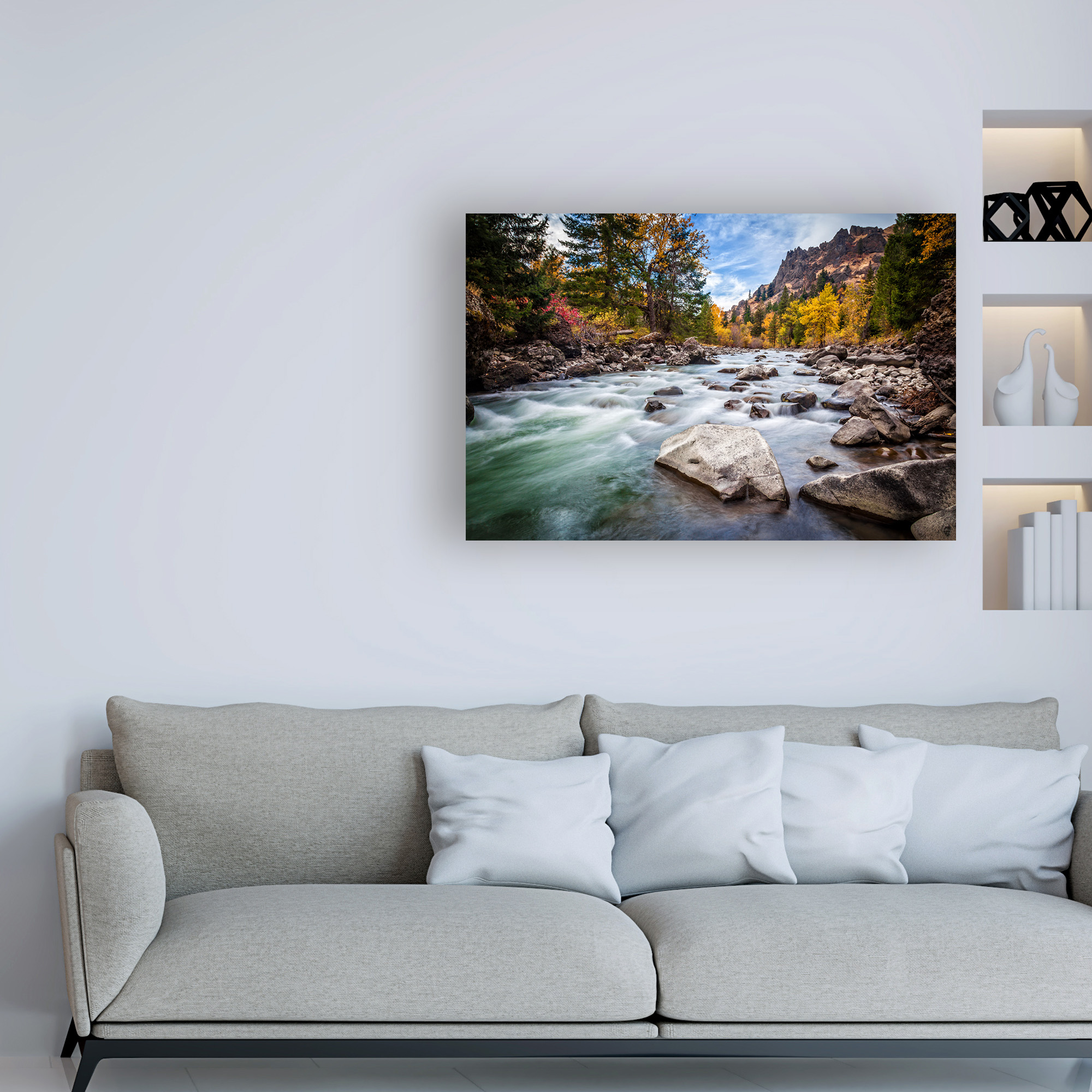 Trademark Fine Art 'Teton River Rush' Canvas Art by Michael Broo