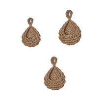JoyMoreHome Wall Hanging Fruit Baskets for Kitchen 3 Pack Woven Holder Vegetable Hanging Basket for Organizing Teardrop Home Wall Potato, Onion Storage