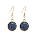thumbnail image 1 of 1 par de pendientes colgantes chapados en Drusy, colgantes redondos, accesorios de joyería multicolor, regalos femeninos, decoraciones para Ropa, zapatos y accesorios Miscelánea Azul oscuro Minnieouse AP009627-05B, 1 of 6