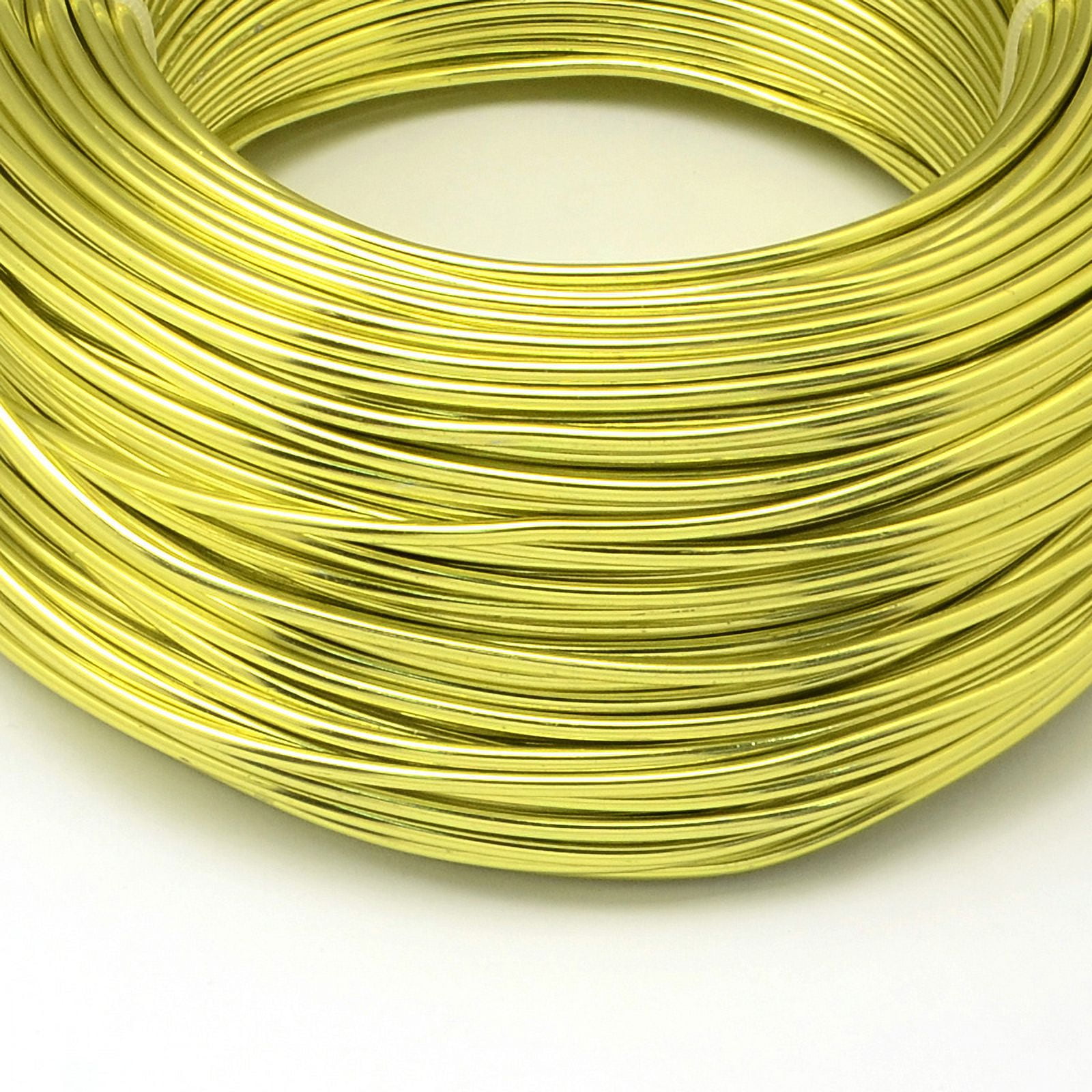 500g Anodized Aluminum Wire Bendable Metal Craft Wire Flexible Craft Wire for Beading Jewelry Craft Making Green Yellow 20 Gauge 0.8mm 300m/500g(984.2 Feet/500g)