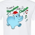 thumbnail image 4 of Inktastic I Want a Hippopotamus for Christmas Hippo in Santa Hat T-Shirt, 4 of 5