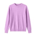 thumbnail image 5 of Dqueduo Women's Winter Sweaters, Solid Color Crew Neck Long Sleeve Pullover Top, Casual Warm Straight Knit Sweater, 5 of 6