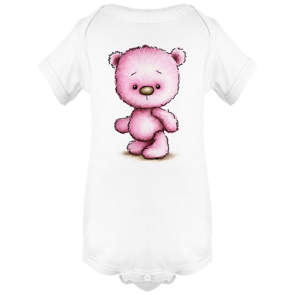 Pink Fluffy Bear Toy Bodysuit Infant -Image by Shutterstock,  6 Months