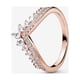 thumbnail image 2 of Pandora Anillo de Circonita Cúbica con Forma de Espoleta Brillante de Princesa en Pandora Rose, Talla 6, 2 of 2