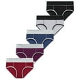 thumbnail image 4 of Women Cotton Underwear High Rise Smooth Breathable Briefs Hipster Panties 5Pack, 4 of 9