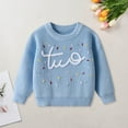 thumbnail image 2 of Girls Sweatshirts 7-8 Girl Boy Toddler Knit Sweater Cute Round Neck Long Sleeve Blouse Pullover Oversized Sweatshirt Warm Kids Tops, 2 of 9