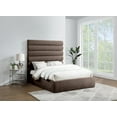 thumbnail image 2 of Meridian Furniture Adam Brown Chenille Fabric Queen Bed, 2 of 10