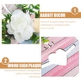 thumbnail image 4 of Easter Themed Wood Hanging Sign Easter Party Front Door Fake Flower Bunny Plaque, 4 of 7