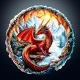 thumbnail image 1 of Puzles de madera DOCRAGI Crimson Dragon 3D Vision 195 piezas, 1 of 4