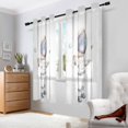 thumbnail image 2 of Yayeee Window Curtains Light Filtering 63"x42" Grommet Panel Pair Home Living Room Decor, Astronaut Rockets, 2 of 7