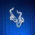thumbnail image 3 of Handmadetneonsign Trumpet Line Neon Sign, Trumpet Music Flow Wall Art Decor, Music Studio Wall Decor, 3 of 5