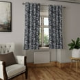 thumbnail image 2 of Ambesonne Botanical Grommet Curtain, Pattern Clematis Flowers, 50"x84", Charcoal Grey Pale Grey, 2 of 5