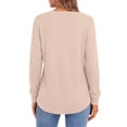 thumbnail image 4 of Fantaslook Waffle Long Sleeve Shirts for Women Button Up V Neck Henley Blouses Dressy Casual Fall Tops, 4 of 8