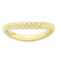 thumbnail image 1 of 925 Sterling Silver Gold Plate Wave Stackable Ring Curved, 1 of 7