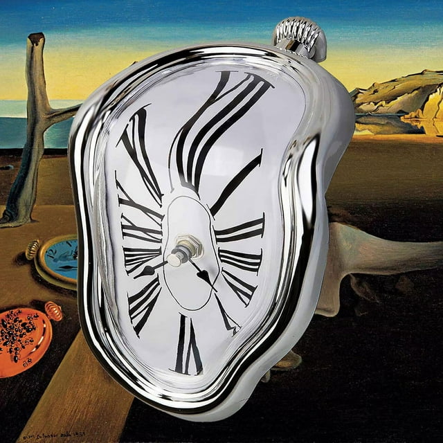 Reloj decorativo de fusión FAREVER Salvador Dalí Rome Silver