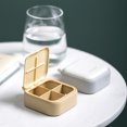 thumbnail image 3 of Grandest Birch 4-Compartment Portable Medicine Case Pill Tablet Storage Box Organizer Container Portable 4 Compartments Practical, 3 of 8