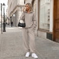 thumbnail image 3 of SUNBS 2 Piece Outfit for Women Lounge Sets Hooded Half-Zip Sweatshirt Jogger Sweatpants Workout Sweatsuit, 3 of 9