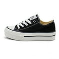 thumbnail image 4 of Victoria Girls Tribu Canvas Platform Trainers, Black,1 M US, 4 of 7