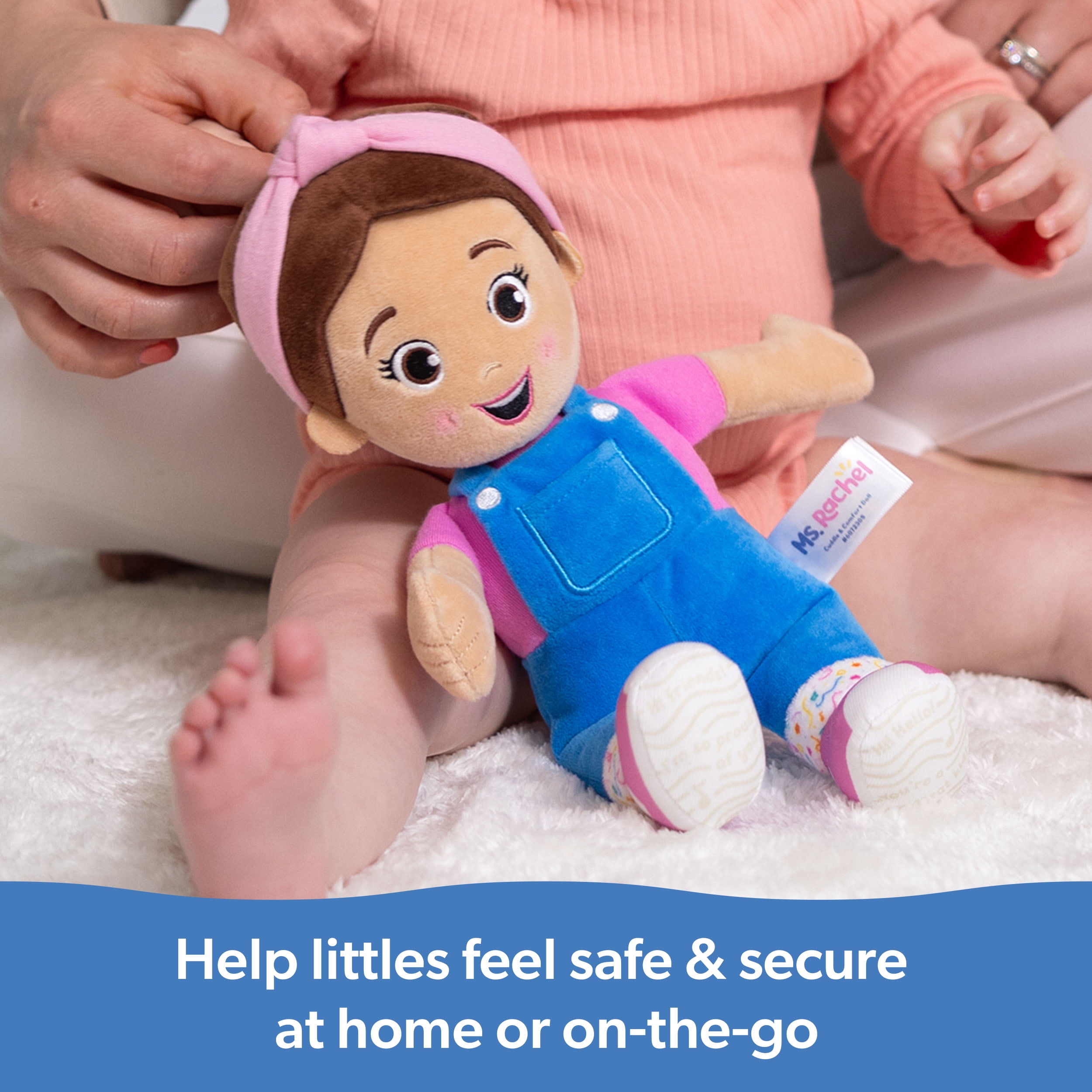 Ms. Rachel Cuddle & Comfort Doll, Peluche pour bébé de haute qualité, 28 cm, jouets pour filles et garçons de 6 mois à 3 ans et plus Ms. Rachel Cuddle & Comfort Doll, Peluche pour bébé de haute qualité, 28 cm, jouets pour filles et garçons de 6 mois à 3 ans et plus