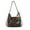 Coffee color, variant on Stylish Women's PU Leather Shoulder Bag Convertible Backpack With Detachable Charm Spacious Compartments For Commuting Travel